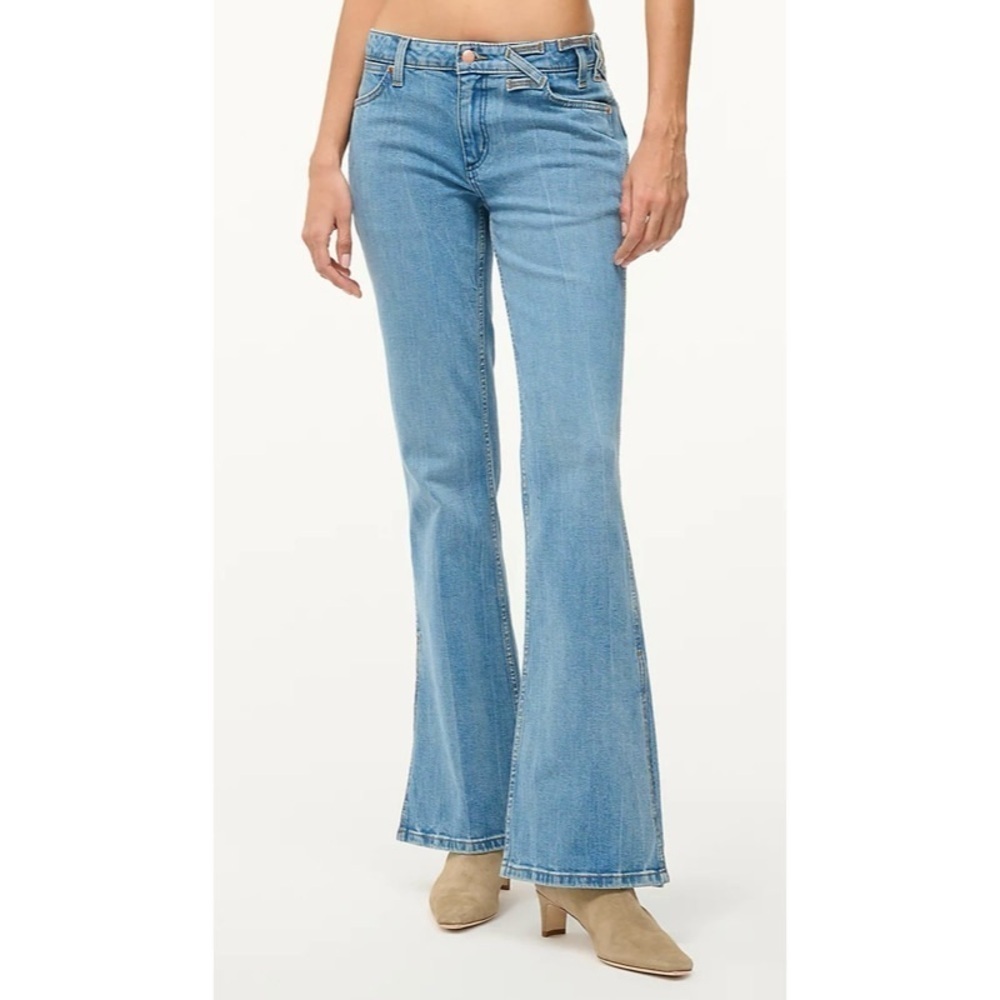 WRANGLER + STAUD The Bikini Jean in Mid Blue